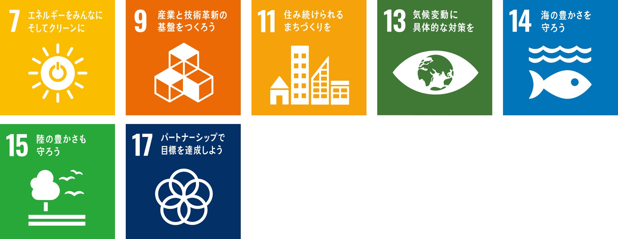 目標 4 質の高い教育をみんなに 目標 12 つくる責任つかう責任 目標 13 気候変動に具体的な対策を 目標 14 海の豊かさを守ろう 目標 15 陸の豊かさも守ろう 目標 17 パートナーシップで目標を達成しよう